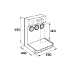 Picture of 37687 - Wall Mounted Oil Bar Equipped with 2 Taps, 2 Digital Meters and Drip Catcher Tray