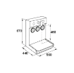 Picture of 37688 - Wall Mounted Oil Bar Equipped with 3 Taps and Drip Catcher Tray