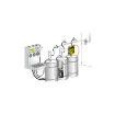 Picture of 37688 - Wall Mounted Oil Bar Equipped with 3 Taps and Drip Catcher Tray