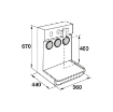 Picture of 37690 - Wall Mounted Oil Bar Equipped with 1 Tap and Drip Catcher Tray
