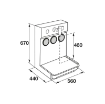 Picture of 37691 - Wall Mounted Oil Bar Equipped with 1 Tap, 1 Digital Meter and Drip Catcher Tray