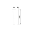 Picture of 39422 - Single Frontal Column Stainless Steel AISI 304 with 1 Support for 2 Hose Reels