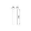 Picture of 39432 - Single Frontal Service Column in AISI 316 Steel with 1 Support for 1 Hose Reel