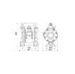 Picture of 3C1/16111EAA - 70L/Min Diaphragm Pump Series AAB-12 in Aluminum with Membranes in EPDM
