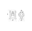 Picture of 3C1/16111HHH - 70L/Min Diaphragm Pump in Aluminum Series AAB-12 with Membranes in Hytrel®