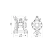 Picture of 3C1/26111SSS - 170L/Min Diaphragm Pump Series AAB-12 in Aluminum with Membranes in Santoprene™