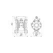 Picture of 3C1/2666VHHH - 170L/Min Diaphragm Pump in Aluminum with Cataphoresis Treatment Series AAB-1