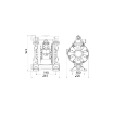 Picture of 3C1/2666VTTP - 150L/Min Diaphragm Pump in Aluminum with Cataphoresis Treatment Series AAB-1
