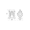 Picture of 3C1/30111TTP - 170L/Min Dual Inlet Diaphragm Pump Series AAB-114 in Aluminum with PTFE+Hytrel® 