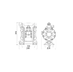 Picture of 3C1/3066VEAA - 170L/Min Diaphragm Pump in Aluminum with Cataphoresis Treatment Series AAB-114