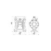 Picture of 3C1/3066VSSS - 200L/Min Diaphragm Pump in Aluminum with Cataphoresis Treatment Series AAB-114