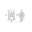 Picture of 3C1/40111HHH - 480L/Min Diaphragm Pump Series AAB-112 in Aluminum with Membranes in Hytrel®
