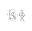 Picture of 3C1/4066VEAA - 480L/Min Diaphragm Pump in Aluminum with Cataphoresis Treatment Series AAB-112