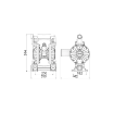 Picture of 3C¼066VHHH - 480L/Min Diaphragm Pump in Aluminum with Cataphoresis Treatment Series AAB-112