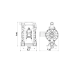 Picture of 3C1/50111EAA - 610L/Min Diaphragm Pump Series AAB-2 in Aluminum with Membranes In EPDM