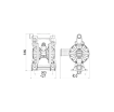 Picture of 3C1/5066VNHH - 610L/Min Diaphragm Pump in Aluminum with Cataphoresis Treatment Series AAB-2