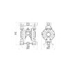 Picture of 3C3/26111EAA - 170L/Min Dual Inlet Diaphragm Pump Series AAB-1-9 in Aluminum with Membranes in EPDM