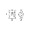 Picture of 3C3/26111NHH - 170L/Min Diaphragm Pump Series AAB-1-9 in Aluminum with Membranes in NBR