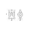 Picture of 3C3/26111SSS - 170L/Min Diaphragm Pump Series AAB-1-9 in Aluminum with Membranes in Santoprene™