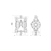 Picture of 3C3/26111TTP - 150L/Min Dual Inlet Diaphragm Pump Series AAB-1-9 in Aluminum, PTFE+Hytrel® Membranes