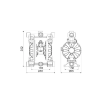 Picture of 3C3/2666VEAA - 170L/Min Diaphragm Pump in Aluminum with Cataphoresis Treatment Series AAB-1-9 