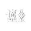Picture of 3C3/2666VNHH - 170L/Min Diaphragm Pump in Aluminum with Cataphoresis Treatment Series AAB-1-9