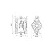 Picture of 3C3/2666VSSS - 170L/Min Diaphragm Pump in Aluminum with Cataphoresis Treatment Series AAB-1-9