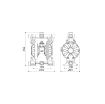Picture of 3C3/2666VTTP - 150L/Min Diaphragm Pump in Aluminum with Cataphoresis Treatment Series AAB-1-9 