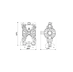 Picture of 3C3/50111SSS - 610L/Min Dual Inlet Diaphragm Pump Series AAB-2 in Aluminum, Santoprene™ Membranes 