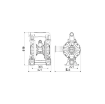 Picture of 3C3/5066VHHH - 610L/Min Diaphragm Pump in Aluminum with Cataphoresis Treatment Series AAB-2 