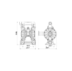 Picture of 3C3/5066VTTP - 570L/Min Diaphragm Pump in Aluminum with Cataphoresis Treatment Series AAB-2 