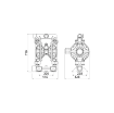 Picture of 3C6/50111SSS - 580L/Min Diaphragm Pump Series AABM-2 in Aluminum with Membranes in Santoprene™