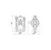Picture of 3C6/5066VNHH - 580L/Min Diaphragm Pump in Aluminum with Cataphoresis Treatment Series AABM-2 Modular