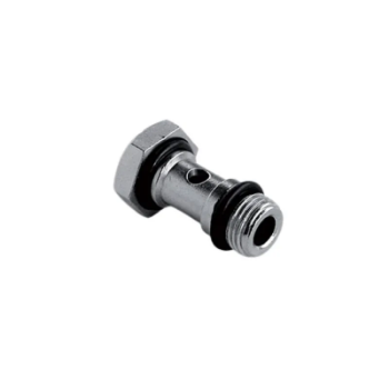 Picture of 40714 - Banjo Stem - Single with O-Ring - Push-In Fitting - 1/4" Male Thread   - Brass