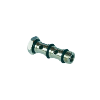 Picture of 40814 - Banjo Stem - Double - Push-In Fitting - 1/4" Male Thread   - Brass