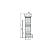 Picture of 40814 - Banjo Stem - Double - Push-In Fitting - 1/4" Male Thread   - Brass