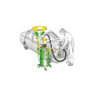 Picture of 42116 - Waste Oil Drainer 115 Litre with Side Bowl