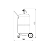 Picture of 43790 - Air Operated Waste Oil Drainer with a 90 Litre Tank For Boating and a Suction Hose