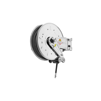Picture of 8382.352 - Swivelling Hose Reel in AISI 304 Series 390, for Hot Water, with Black Rubber Hose of 17m