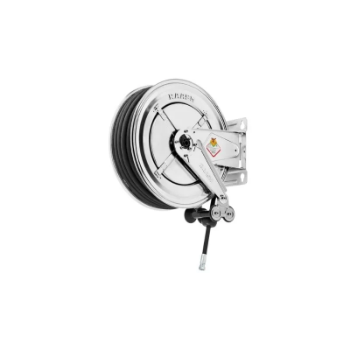 Picture of 8432.302 - Fixed Hose Reel in AISI 304 Series 430, for Hot Water, with Black Rubber Hose of 18m