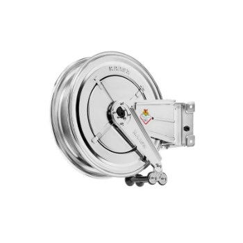 Picture of 8524.300 - Fixed Hose Reel In Stainless Steel Aisi 304, S.530, For Hot Water, 200 Bar, Without Hose. Inlet G 3/