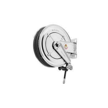 Picture of 8532.301 - Fixed Hose Reel in AISI 304 Series 530, for Air-Water, with Black Rubber Hose of 20m