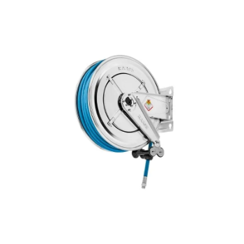 Picture of 8533.102 - Fixed Hose Reel in AISI 304 Series 530, for Air-Water, with Hygienic Hose of 25m