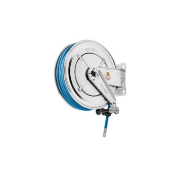 Picture of 8535.202 - Fixed Hose Reel in AISI 316 Series 530, for Hot Water, with Hygienic Hose of 25m