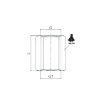 Picture of BA-01A - Sleeve - Standard Fitting - 1/8" Female Thread To 1/8" Female Thread - Nickel Plated Brass