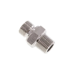 Picture of BC-01T02T - Nipple - Standard Fitting - 1/8" Male Thread To 1/4" Male Thread - Nickel Plated Brass
