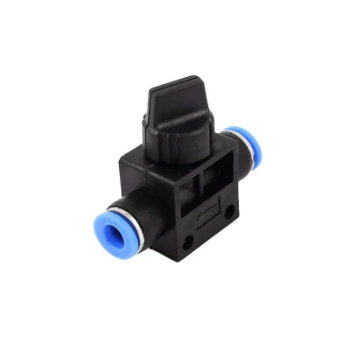 Picture of HVFF06-06 - Hand Valve - In-Line 3-Way - 6mm Tube to 6mm Tube - Technopolymer