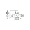 Picture of HVFF08-08 - Hand Valve - In-Line 3-Way - 8mm Tube to 8mm Tube - Technopolymer