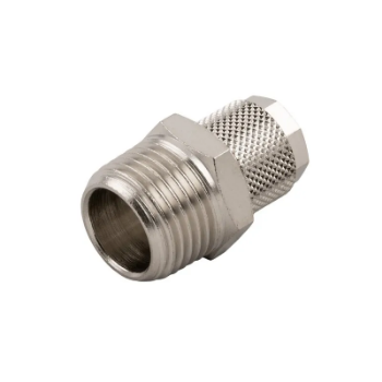 Picture of IBC08-01 - Male Stud - Tube To Male Thread - Nickel Brass - 8 Mm To 1/8"