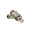 Picture of IBSC10-04 - Speed Controller Elbow  - Flow Control Fitting - 10mm Tube To 1/2  Male Thread - Nickel Plated Brass